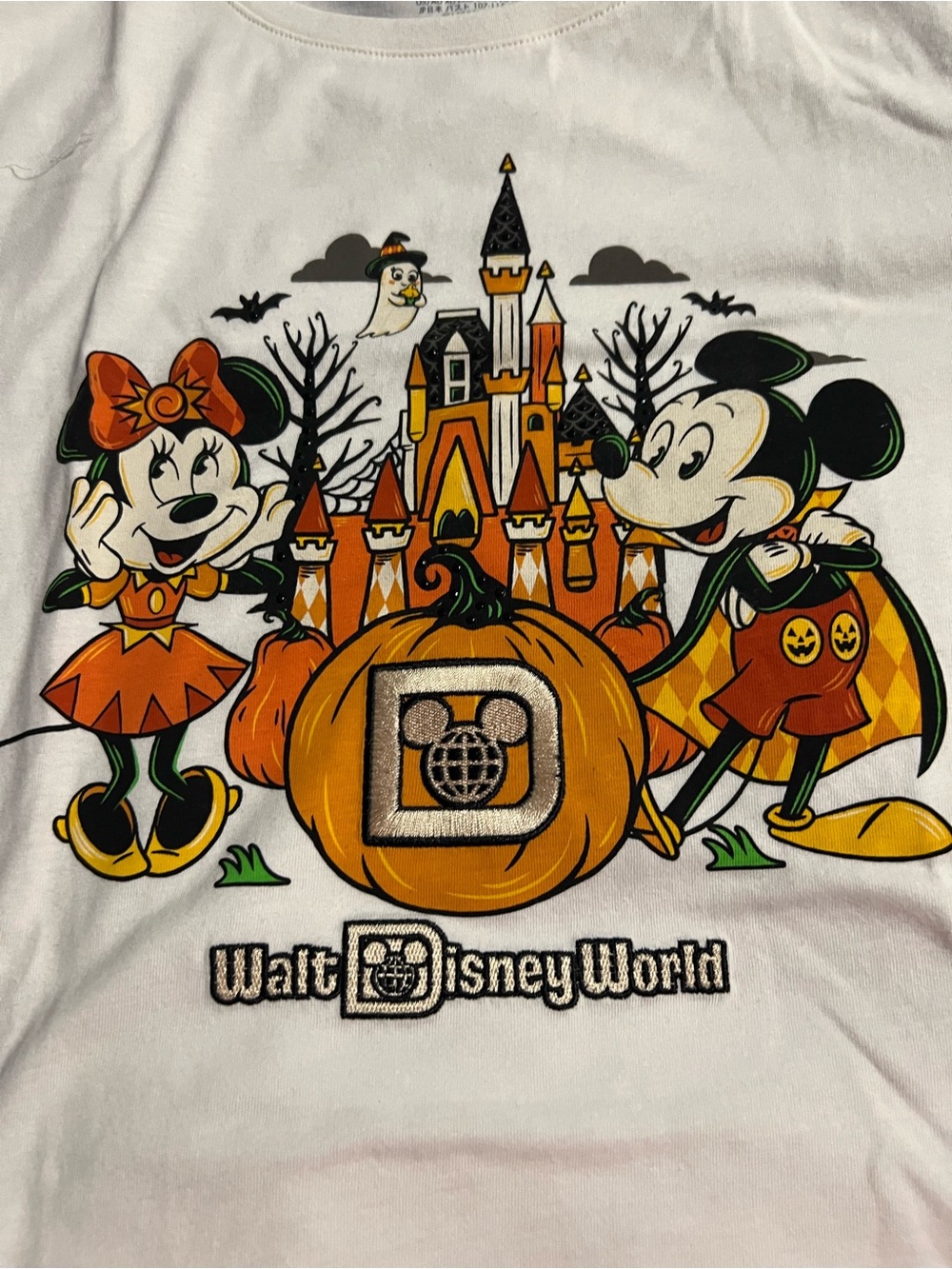 NEW 2026 Walt Disney World Halloween Mickey/Minnie Pumpkin Castle Tee, Adult XL